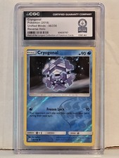2019 English Pokemon CRYOGONAL Unified Minds Reverse Holo CGC 1/1 World Record