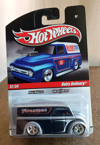 2010 Hot Wheels DAIRY DELIVERY Silver & Black SLICK RIDES SERIES #12/34 1:64 RR - Picture 3 of 17