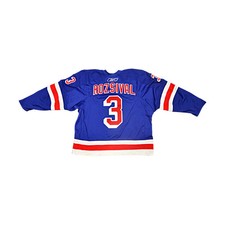 Michal Rozsival Rangers Game Used Blue Set 3 Jersey 2007-08 MeiGray Group LOA