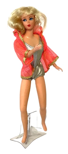 Vintage Dramatic New Living Barbie Doll 1970 Blonde w/ Swimsuit & Coverup #1116