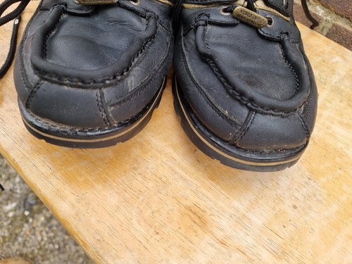 Rockport XCS Hydro Shield Black & Gold Leather Boots UK Size 11 Wide - Picture 18 of 19