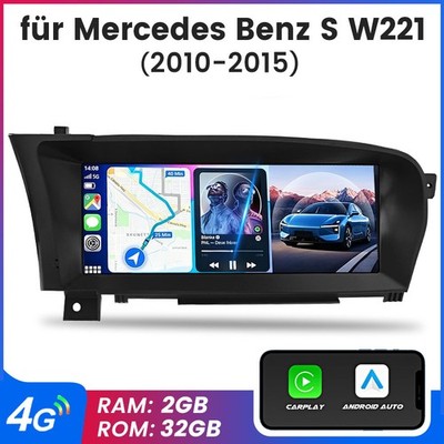 10.25 ''ANDROID 15.0 MERCEDES BENZ S-CLASS W221 CARPLAY CAR GPS AUTORADIO SWC DAB