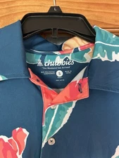 Chubbies The Weekend Has Arrived Men’s S Floral Tropical Resort Beach Polo Shirt