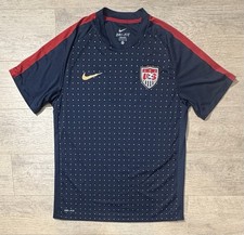Nike USMNT Jersey Mens M Blue Soccer Polka Dots Training Kit FIFA World Cup