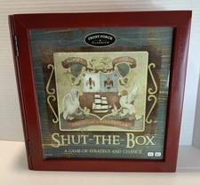 Shut the Box Board Game Bookshelf Edition Front Porch Classics Wood, Complete.