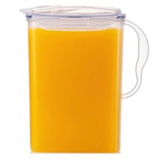 Fridge Door Water Jug Clear Pitcher BPA Free Plastic 3 Quart with Lid