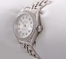 Rolex Lady Datejust 26mm Steel Jubilee Silver Diamond Dial Diamond Bezel 3