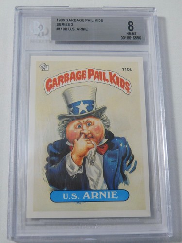1986 US Arnie #110B Garbage Pail Kids Beckett 8 NM Sticker Series 3