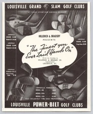 1940 Louisville Power-Bilt Golf Clubs Vintage Print Ad