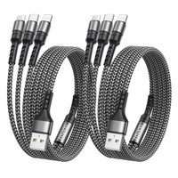 Raviad Multi Usb Kabel [2StüCk 2M] 3 In 1 Universal Ladekabel Schnellladekabel