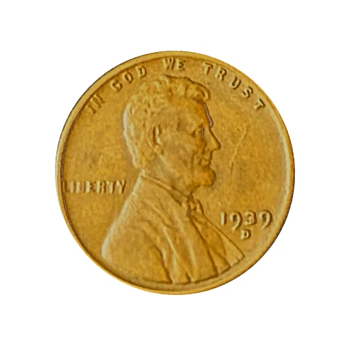 1939-D Lincoln Wheat Penny Cent - G/VG Good or Better Very Nice
