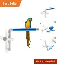 Bird Shower Perch with Suction Cup, Parrot Window Perch Stand, Parakeet Bath Wal
