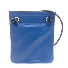 HERMES Aline Mini Leather Bag Pochette Shoulder Bag Swift Y Stamp Blue De Malte