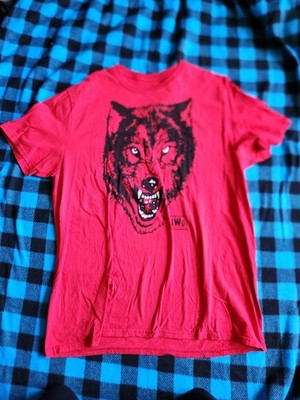 WWE Mens NWO New World Order Wolfpac Black & Red Tee Shirt VINTAGE Pre-Owned XL