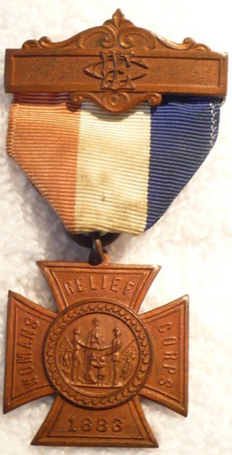1883 INDIAN WARS WOMANS RELIEF CORPS MILITARY PIN MEDAL - Picture 3 of 6