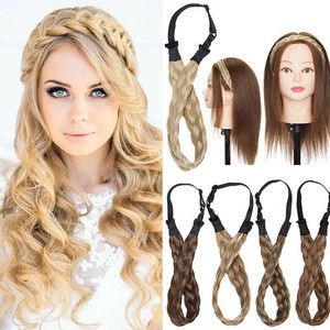 Uk Plait Natural Hair Band Braid Headband Hair Extension 100 Real Soft Hairband Ebay