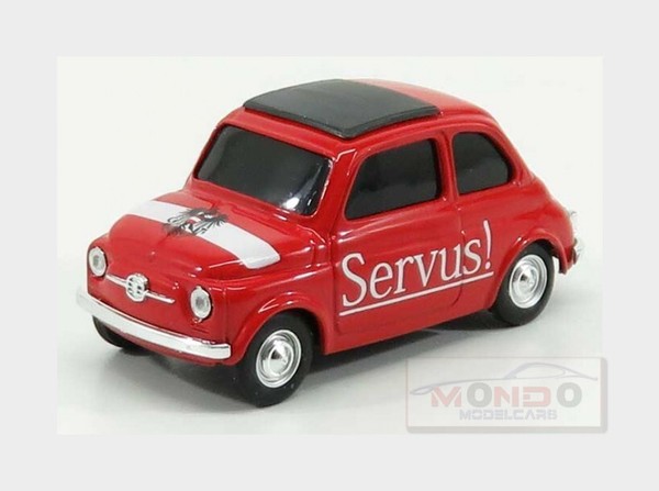 1:43 Brumm Fiat 500 Brums Austria Servus Griab Di ! 2018 Red BR062 Modellbau-image