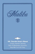 1981 Chevrolet Malibu Owners Manual
