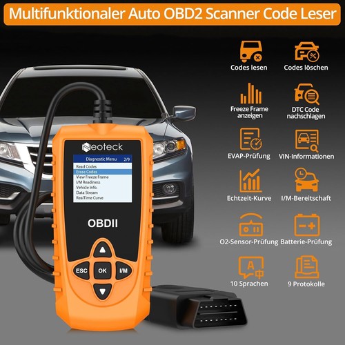 Neoteck OBD2 Diagnosegerät 10Sprachen Auto Scanner Fehler Auslesegerät Fahrzeuge - Bild 2 von 9