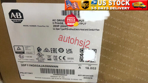 Allen Bradley 20F11ND034JA0NNNNN PowerFlex753 AC Drive - Picture 1 of 2