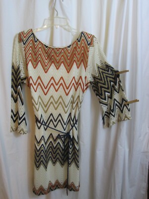 Sharagano Womens Dress Knit Lace Copper Cream Multi Shift Lined Wide Sleeve 14 | eBay Sharagano Womens Dress Knit Lace Copper Cream Multi Shift Lined Wide Sleeve 14 | eBay