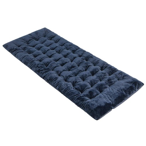 75 x 27.5 Inch Camping Cot Pads with Soft and Breathable Crystal Velvet-Navy