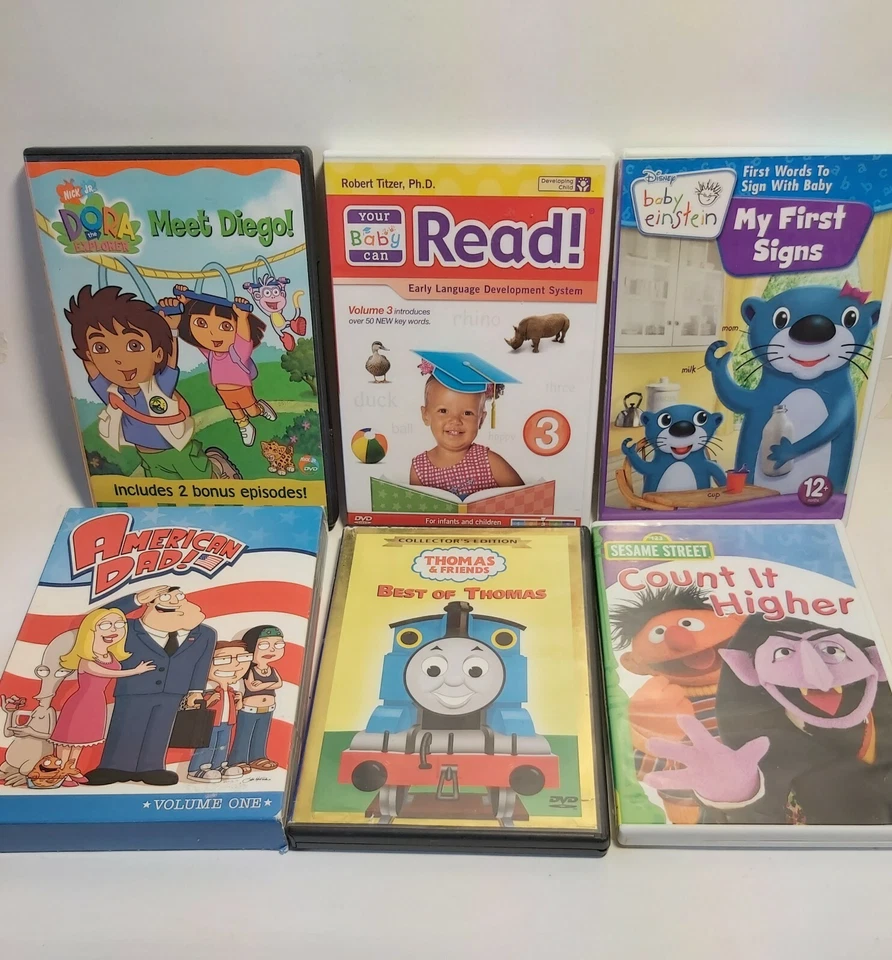 Large Lot10 Sesame Dora Baby Einstein  American Dad Thomas &Friends DVD"s(MIXED) - Image 2 of 4
