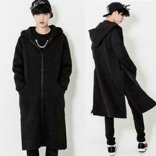 Oiefeen Giacca Lunga Con Cappuccio Per Uomo - Stile Gotico Punk - Mantello In Misto Poliestere Per Halloween E Feste