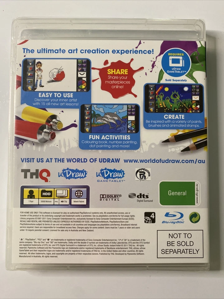 UDRAW Studio Instant Artist (2011) Playstation 3 Game - PS3 Requires Game Tablet - Image 2 of 4