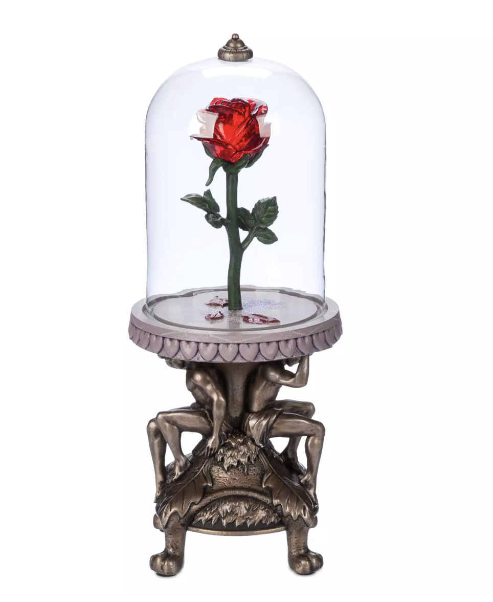 Disney Beauty and the Beast Light Up Enchanted Rose Replica New