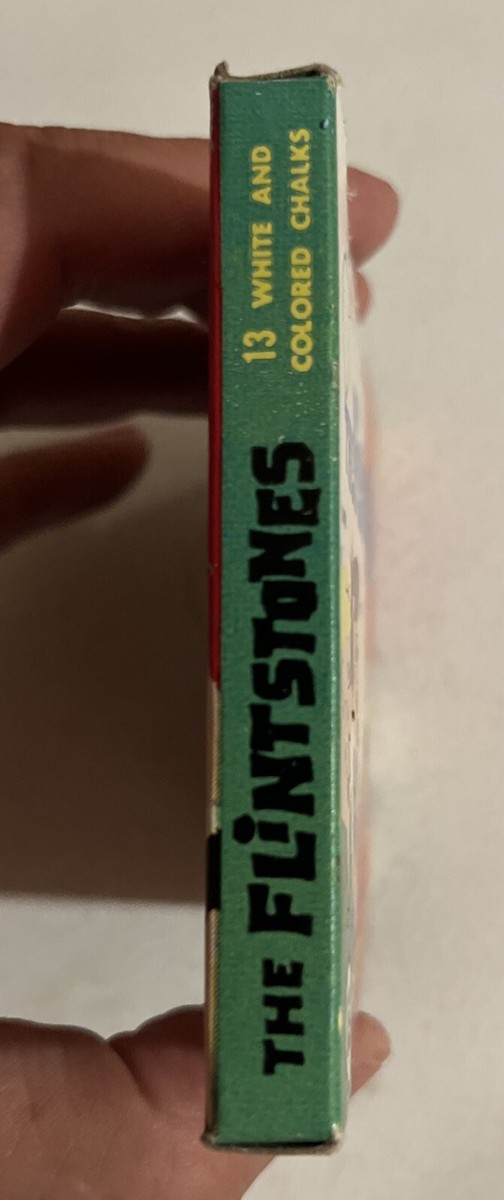 Vintage 1960's Full NOS Unopened Flintstones Chalk Box Advanced