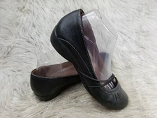 NATURAL SOUL by Naturalizer Black Leather Slip On Shoes Size 9