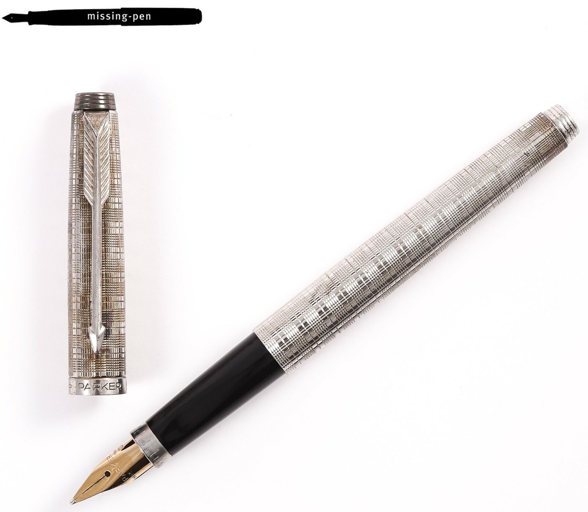Parker 75 Cartridges Fountain Pen Ecossais Silver 30 Micron 14K M