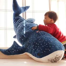 Big Cute Plush Toy Whale Shark 55-125CM Stuffed Animal Soft Plushies Doll Pillow
