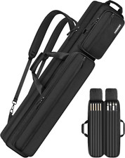 Pool Cue Case, Pool Stick Case 4X5 with Multiple Pockets Holds 4 Butts 5 Shafts,