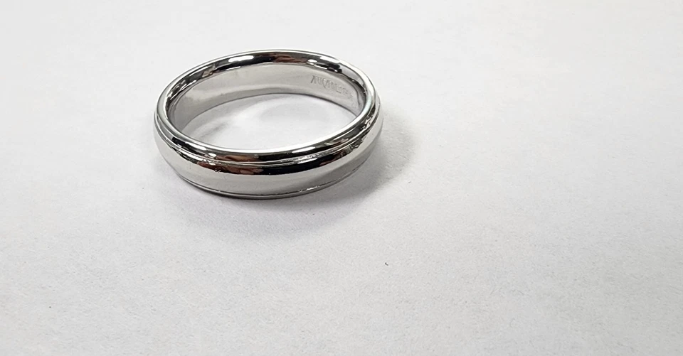 Anillo banda platino 950 5 mm tamaño 8,75 ARTE TALLADO pulido**ACTÚA AHORA** Foto 4 de 4