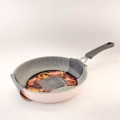 Masterclass Premium Cookware Frying Pan / Skillet 10'' Inch Silicone Handle Pink