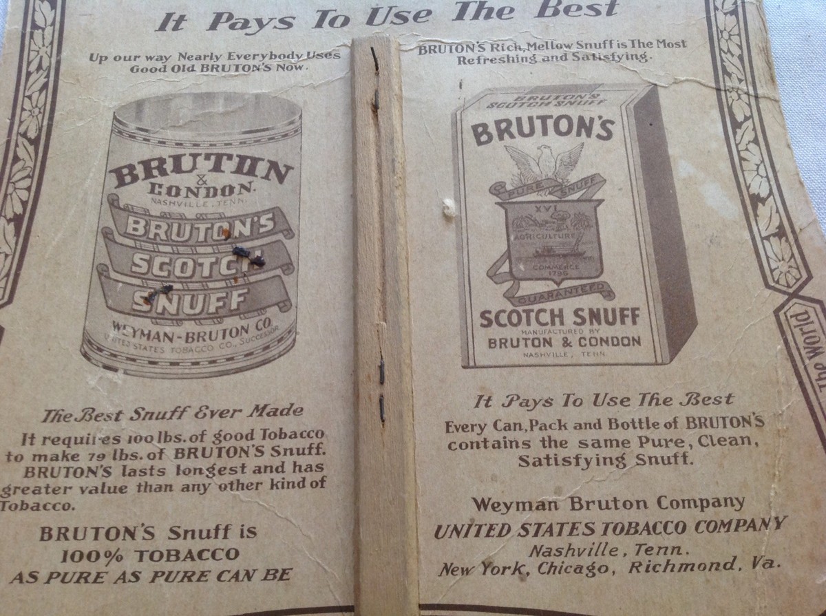 bruton tobacco Antique Bruton's Scotch Snuff Pocket Tin VNTG Bruton Scotch Red Seal