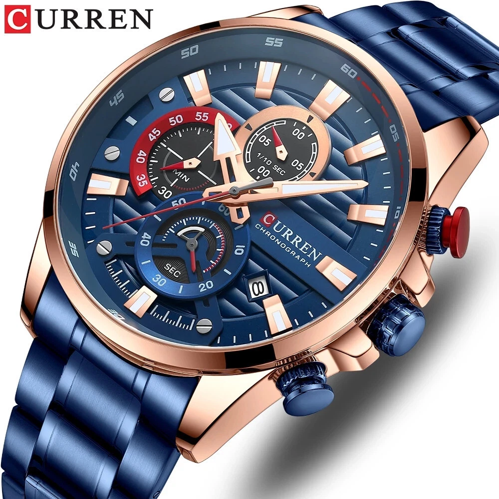 Curren watches cheap blue dial
