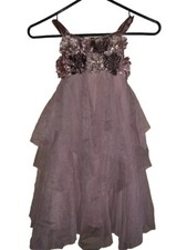 Biscotti Dress Flower Rosette Bodice  Tulle Skirt Girl Sz 6 Blush Pink Easter