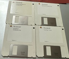 Vintage 4 Apple Printer Floppy Disks: LaserWriter NT  StyleWriter  Tools Fonts