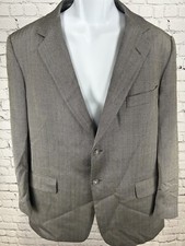 Evan Picone Silk Herringbone Gray Two Button Sport Coat Blazer Suit Size 40R