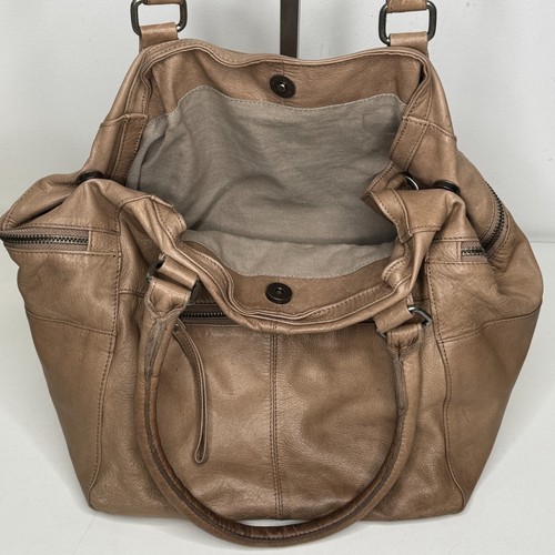 Day & Mood Hannah Small Bag Beige Leather Crossbody Satchel Shoulder Strap BOHO - Afbeelding 12 van 17