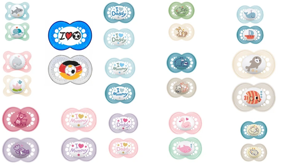 Mam Schnuller Nuckel Original 2er BOX in einer Sterilbox Silikon oder Latex