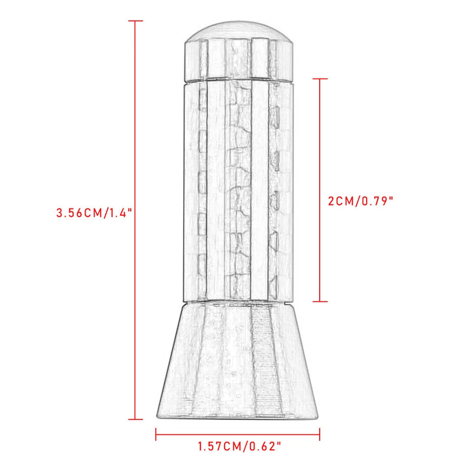 Mástil de radio AM/FM corto antena antena fibra de carbono de 1,4" para Pontiac GTO G5 G6 G8 Foto 2 de 4