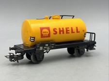 Vintage M&auml;rklin Shell DB Hamburg 598210 Modell G&uuml;ter Zug Diesel Waggon Gelb
