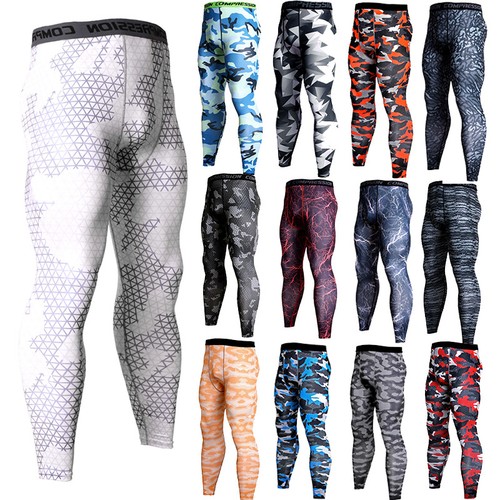 Mens Compression Pants Workout Sport 