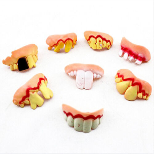 5 Pcs False Teeth Toy for Halloween/ Easter Kids Fake Toys Gems Kit
