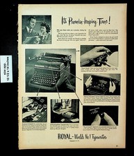 1945 Royal Portable Typewriter Magic Margin Vintage Print Ad 25204 thumbnail