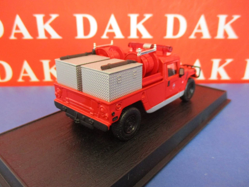 Die cast 1/53 Modellino Auto Pompieri Hummer Forest Fire Engine 1992 USA - Immagine 3 di 3
